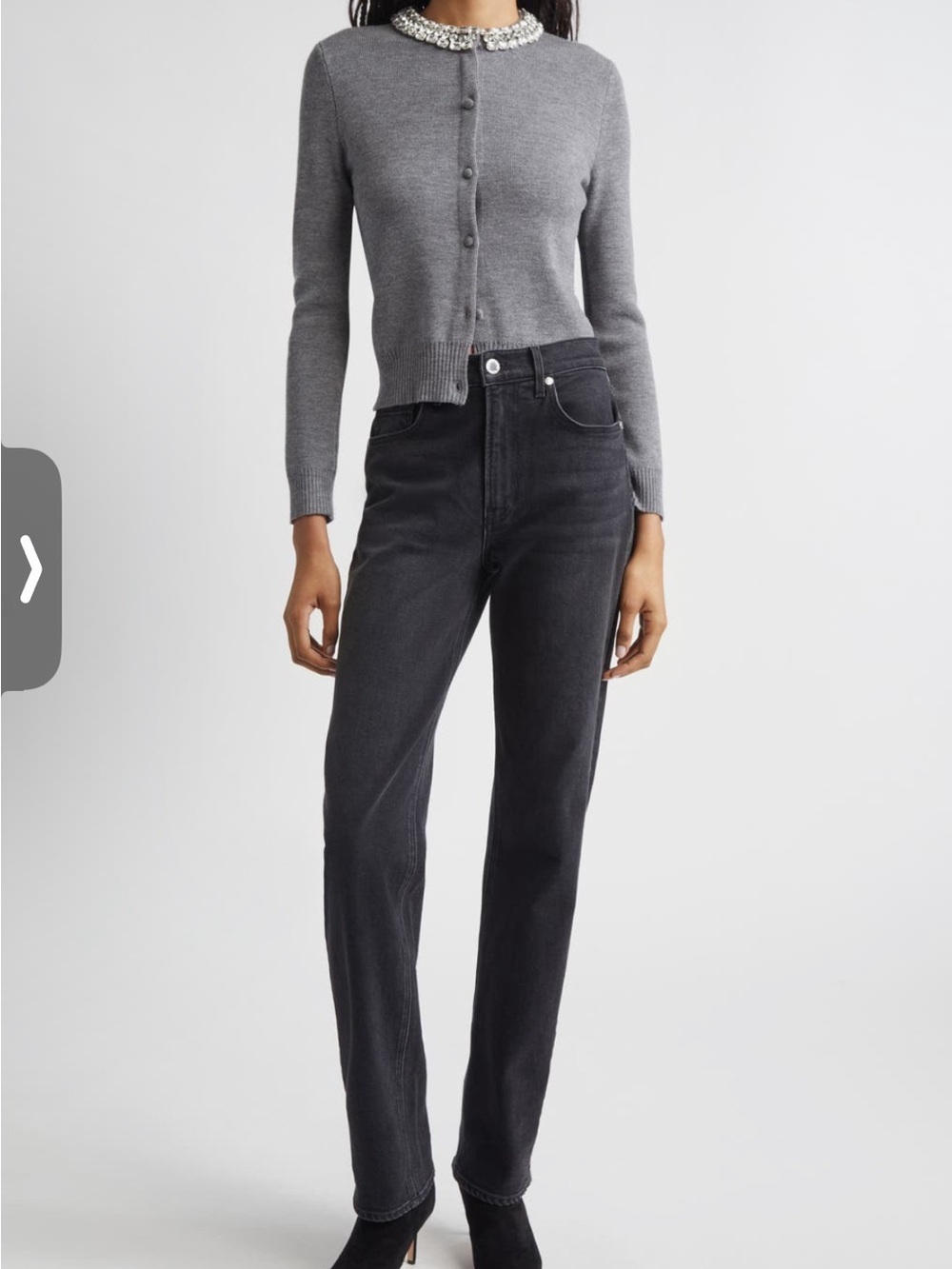 Veronica Beard Black Straight Leg Jeans - Picture 3 of 12